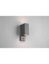 Applique Squadrata Esterno Doppia Emissione Sensore Movimento Roya Antracite IP44 Trio Lighting