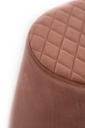 Pouf velluto metallo rosa antico cm 46,5 x 46,5 x h 33 - Samnite