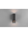 Applique Squadrata Esterno Doppia Emissione Sensore Movimento Roya Antracite IP44 Trio Lighting