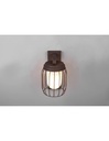 Lampada Parete Gabbia Ruggine 1xE27 Tuela IP44 Trio Lighting - Samnite