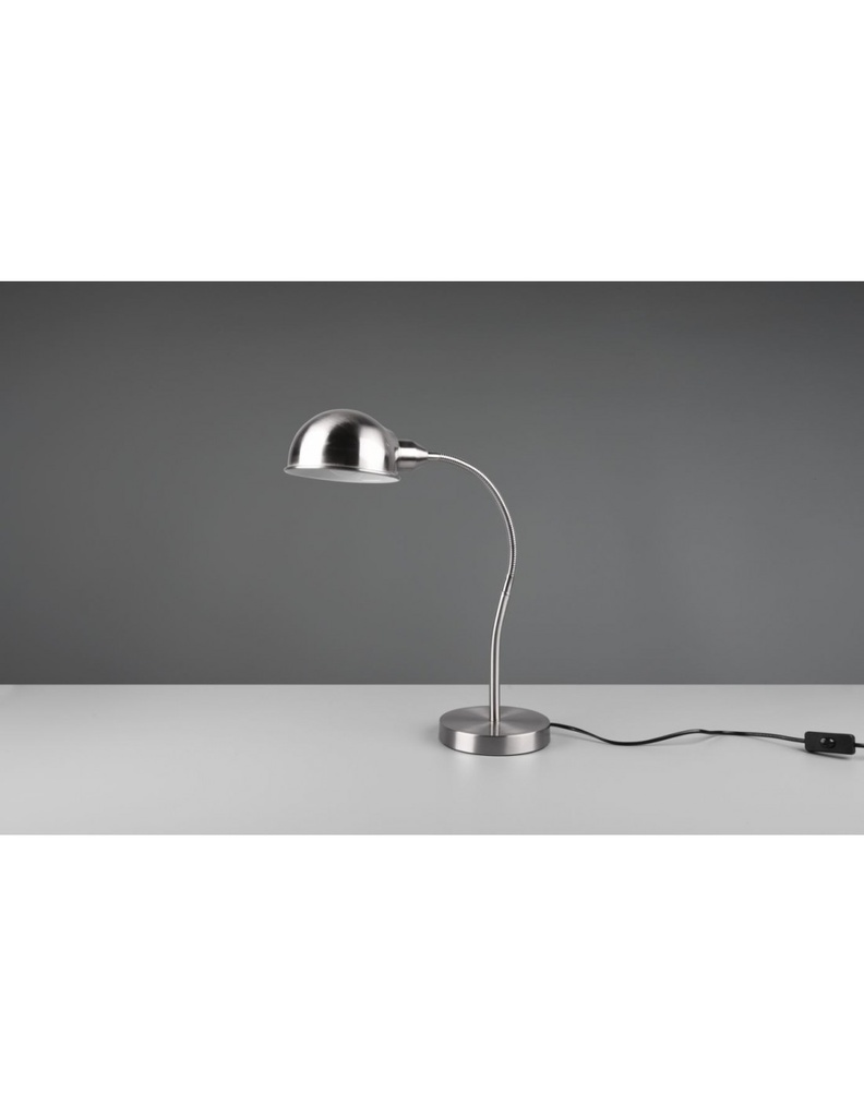 Lampada Scrivania Braccio Flessibile Nichel Perry Trio Lighting - Samnite