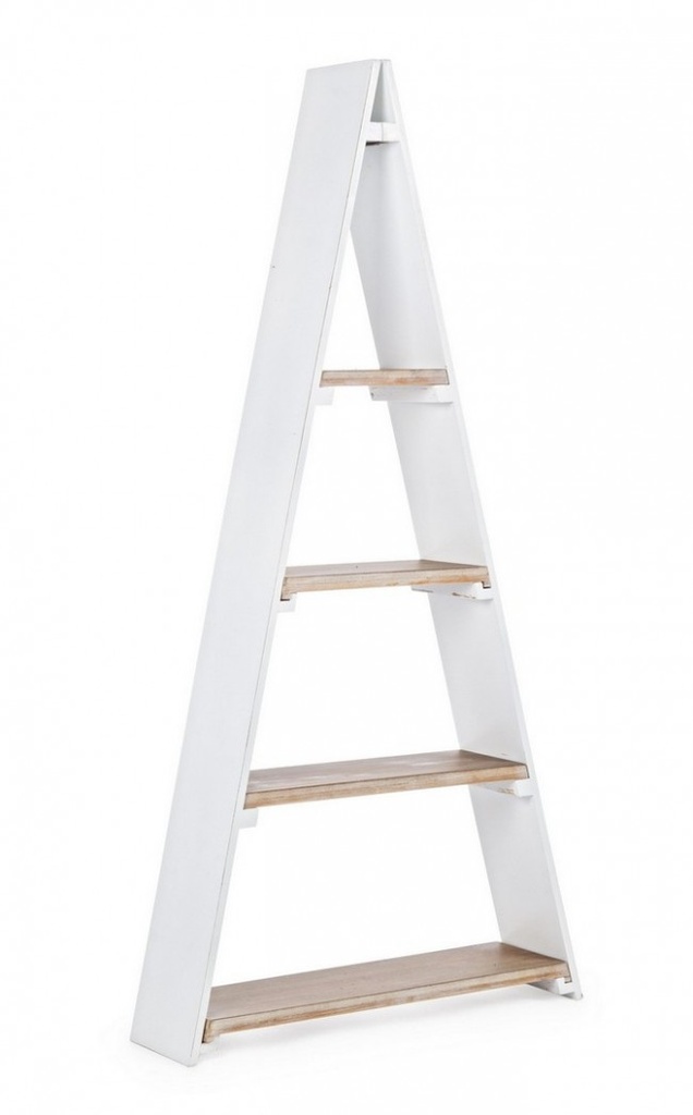 Scaffale in MDF Bianco quattro ripiani MAiSON 65x17x h137 cm - Samnite