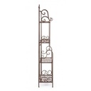 Scaffale pieghevole quattro ripiani in acciaio Marrone MELANIE 57x28x h164 cm - Samnite