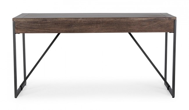 Scrivania 3 cassetti Calixte stile industriale 153x66 cm - Samnite