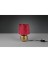 Lampada Tavolo Sophia Ceramica Oro E Paralume Velluto Rosso Ø16 cm Trio Lighting - Samnite