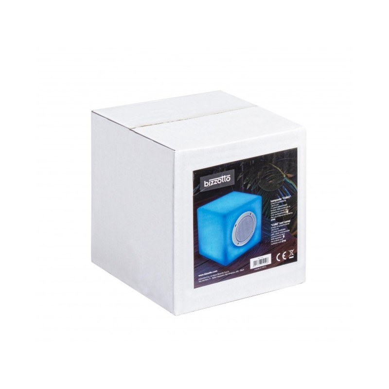 Lampada da Giardino a LED Cubo Speaker in Polietilene 15x15cm - Samnite