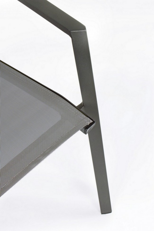 Sedia arredo giardino alluminio antracite Cruise - Samnite