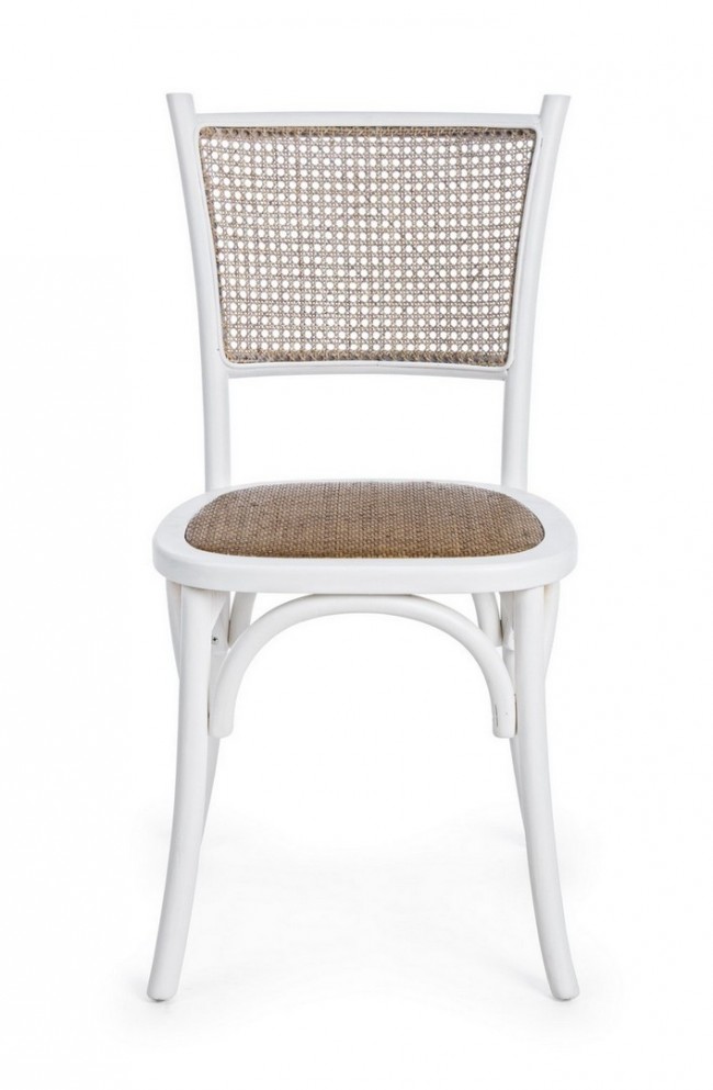 Sedia bianco in legno stile rustico - Samnite