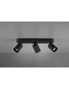Lampada da Soffitto 3 Faretti Spot GU10 Orientabili Pago Nero Trio Lighting - Samnite