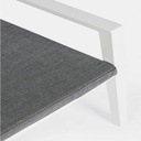 Sedia con braccioli Helina bianco in alluminio - Samnite