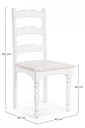 Sedia in legno stile rustico bianco shabby - Samnite