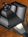 Lampada da esterno in alluminio pressofuso con diffusori in vetro trasparente nero - Samnite