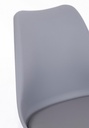 Sedia moderna legno plastica similpelle grigio New trend cm 59 x 49 x 83,5 - Samnite