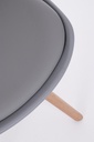 Sedia moderna legno plastica similpelle grigio New trend cm 59 x 49 x 83,5 - Samnite