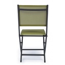 Sedia per esterno in alluminio Antracite Verde ELIN 47x57x h88 cm - Samnite