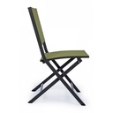 Sedia per esterno in alluminio Antracite Verde ELIN 47x57x h88 cm - Samnite