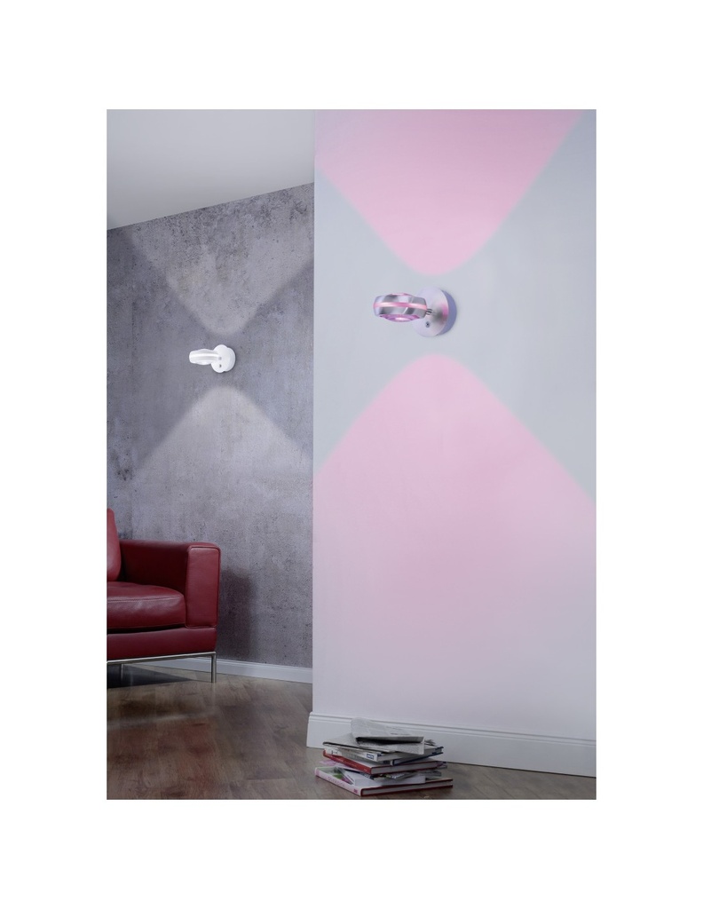 Applique Vista Led Orientabile Dimmerabile Rgbw Nichel  Ø11 cm Trio Lighting