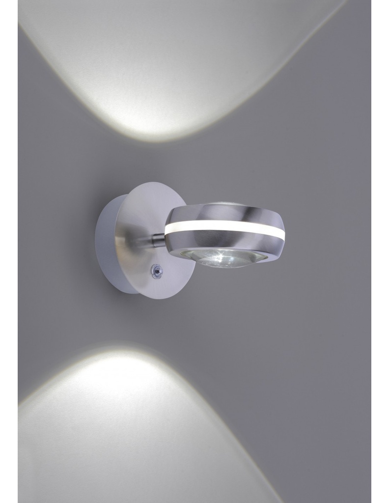 Applique Vista Led Orientabile Dimmerabile Rgbw Nichel  Ø11 cm Trio Lighting