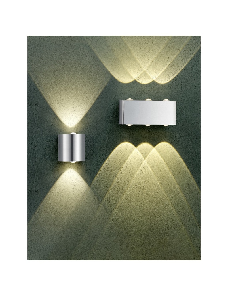 Applique Wales Doppia Luce Led Nichel Trio Lighting