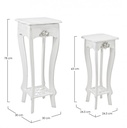 Set 2 porta lampada classico bianco - Samnite