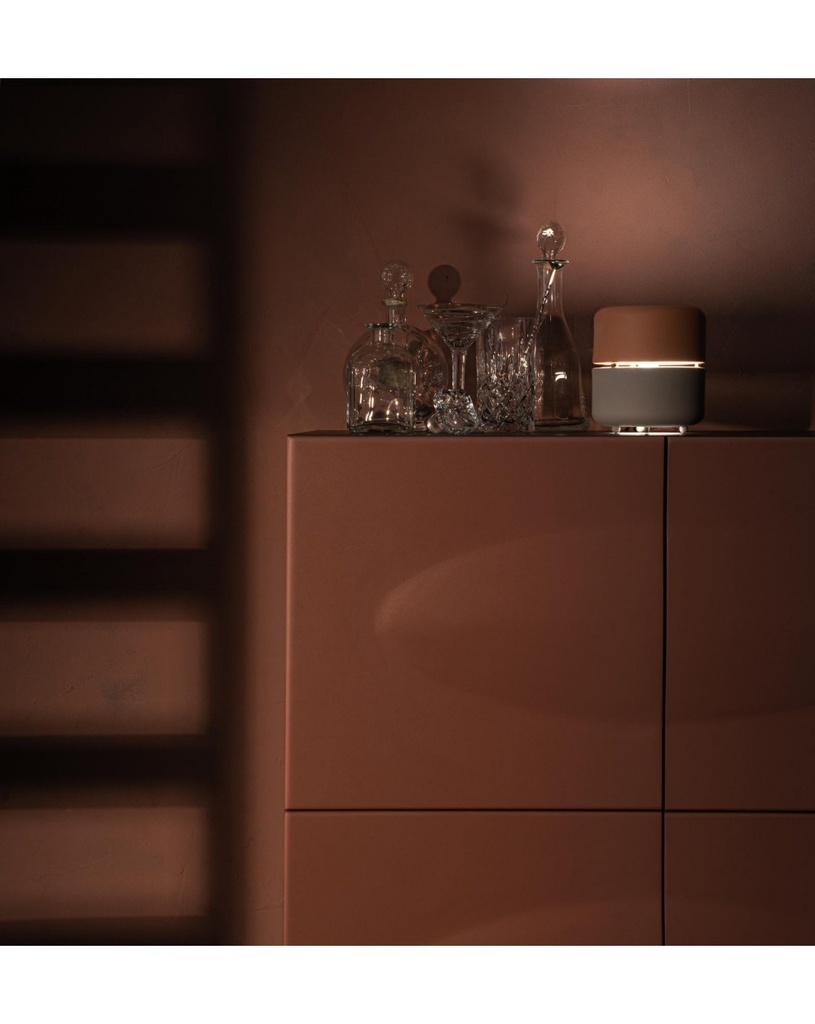 Lampada da tavolo Idra in metallo rosa e grigio STS - Samnite