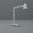 Lampada da tavolo con paralume in metallo bianco 415x60,5h cm - Samnite