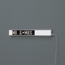 Lampada da tavolo in metallo bianco 80x10h cm - Samnite