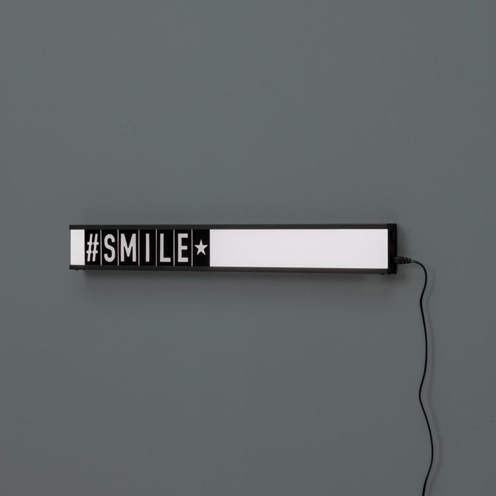 Lampada da tavolo in metallo nero 80x10h cm - Samnite