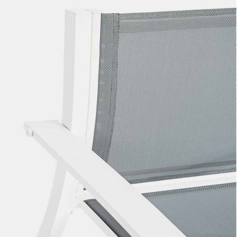 Set 3 pezzi da giardino salotto in metallo Auri bianco - Samnite