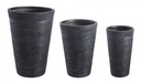 Set 3 vasi graffiti neri alti - Samnite