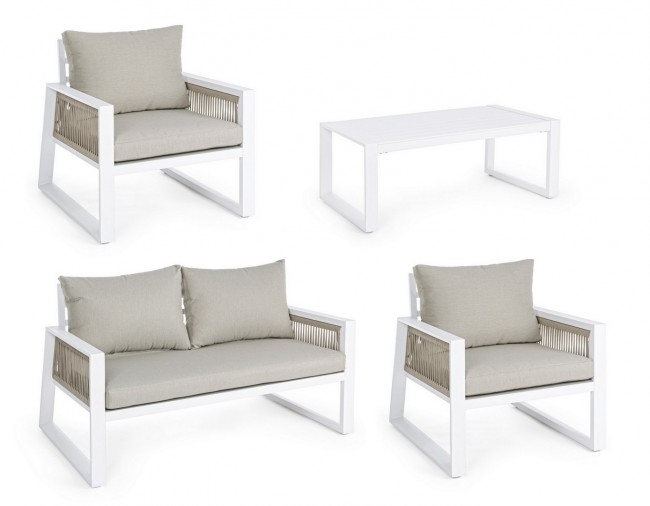 Set salotto giardino Captiva bianco - Samnite
