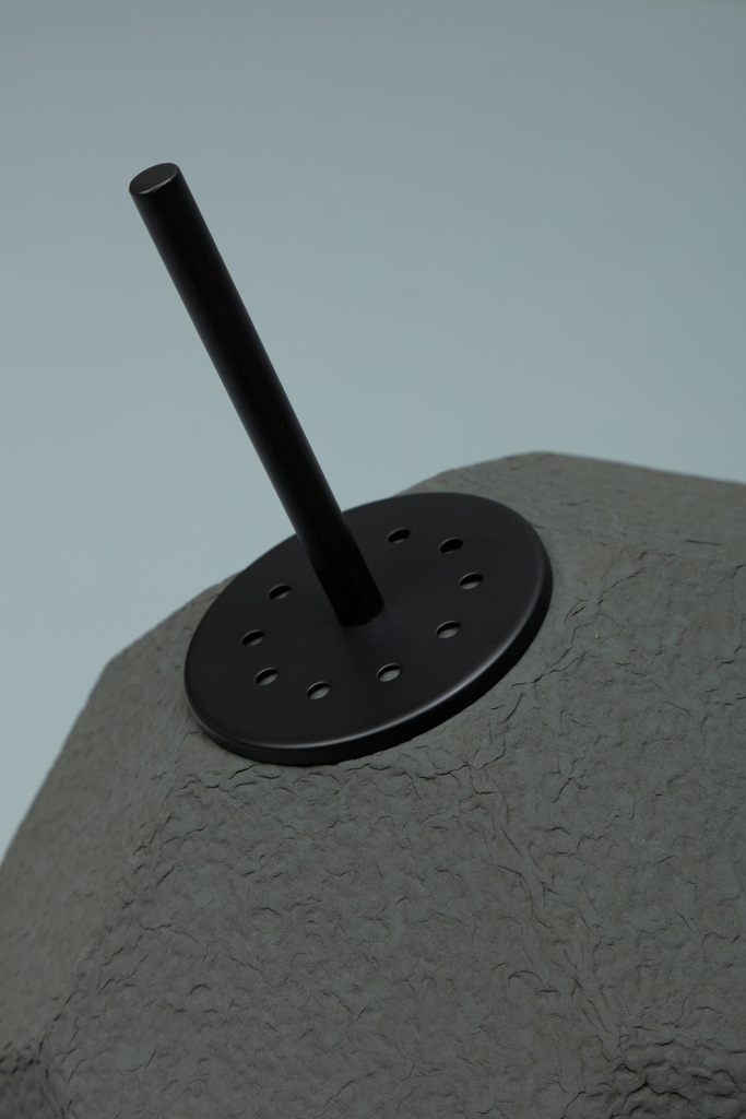 Lampada da terra paralume in cartone riciclato nero D3D3160h cm - Samnite