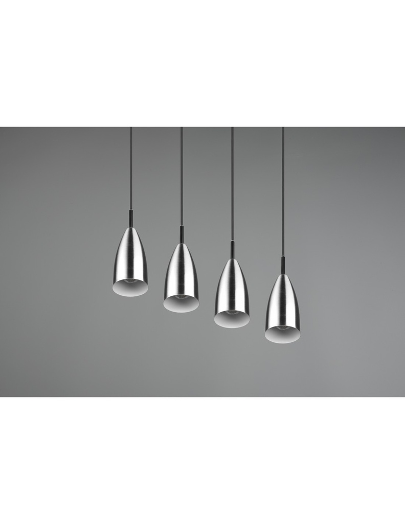 Lampadario Lineare Isola Farin 4 Luci Nichel Trio Lighting - Samnite