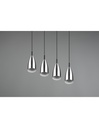 Lampadario Lineare Isola Farin 4 Luci Nichel Trio Lighting - Samnite