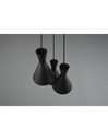 Lampadario Rotondo Enzo 3xE27 Nero Opaco Trio Lighting - Samnite