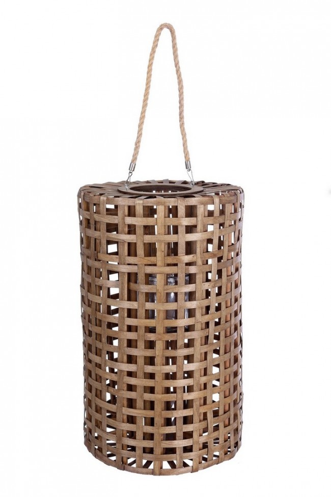 Lanterna Thai marrone in legno - Samnite