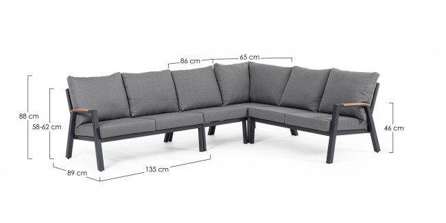 Set4 Salotto Angolare C-C Jacob Antrjx55 - Samnite