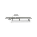 Lettino Arent in acciaio e con braccioli tortora cm 195 - Samnite