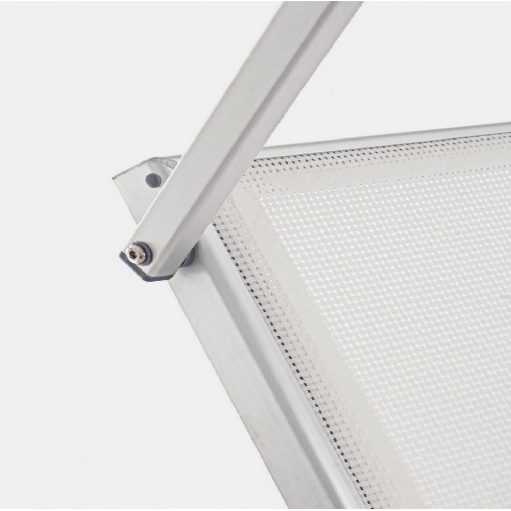 Lettino Cross con ruote in alluminio bianco - Samnite