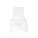 Lettino in alluminio Cruise con ruote bianco - Samnite