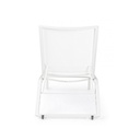 Lettino in alluminio Cruise con ruote bianco - Samnite