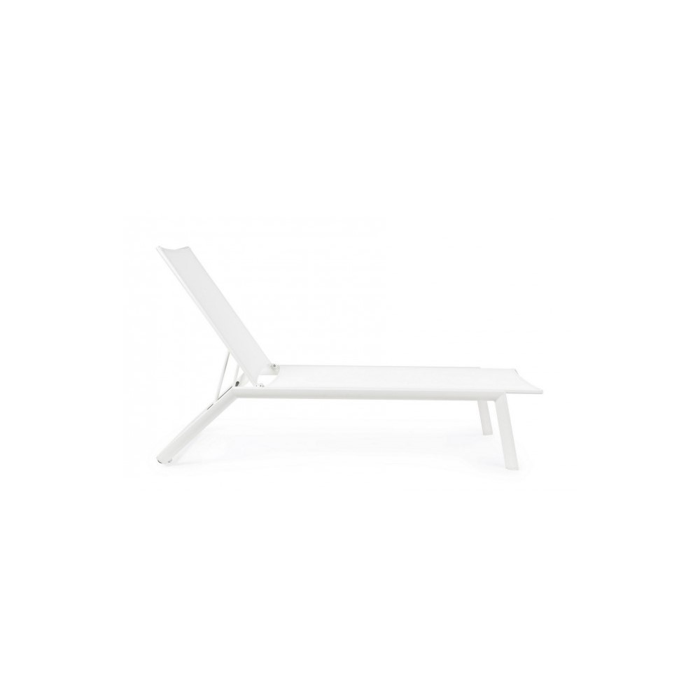 Lettino in alluminio Cruise con ruote bianco - Samnite