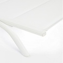 Lettino in alluminio con ruote Cleopas bianco-bianco - Samnite