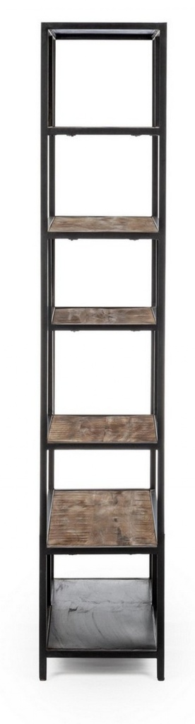 Libreria 6 piani in metallo stile industriale cm 84x35x188h - Samnite