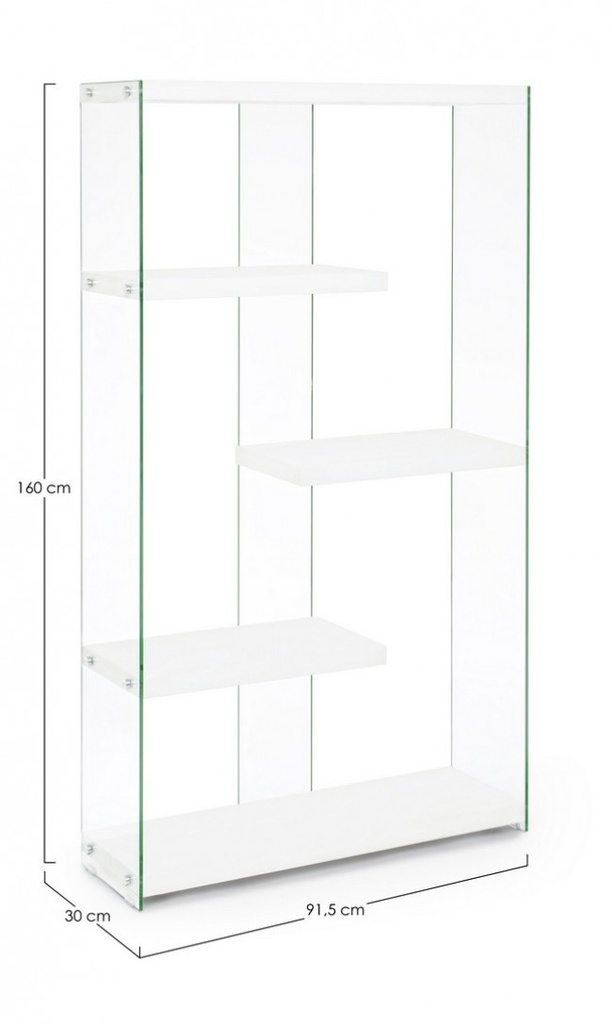 Libreria Sury Bianco 91.5X30 H160   - Samnite