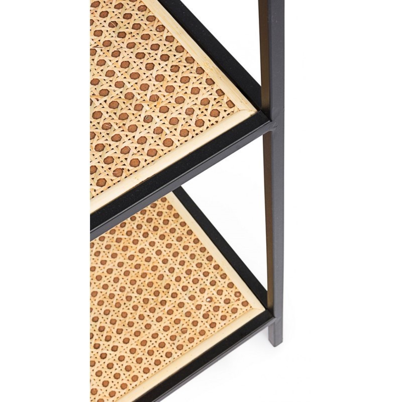 Libreria in acciaio Sagomata quattro ripiani Antracite ELYOT 85,5x25,5x h131 cm - Samnite