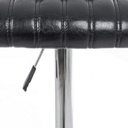Sgabello da bar in similpelle Nero BARCLAY 46x51,5x h88,5-109,5 cm - Samnite