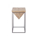 Sgabello in acciaio seduta in legno di abete PRISMY 31x31xh.55 cm - Samnite