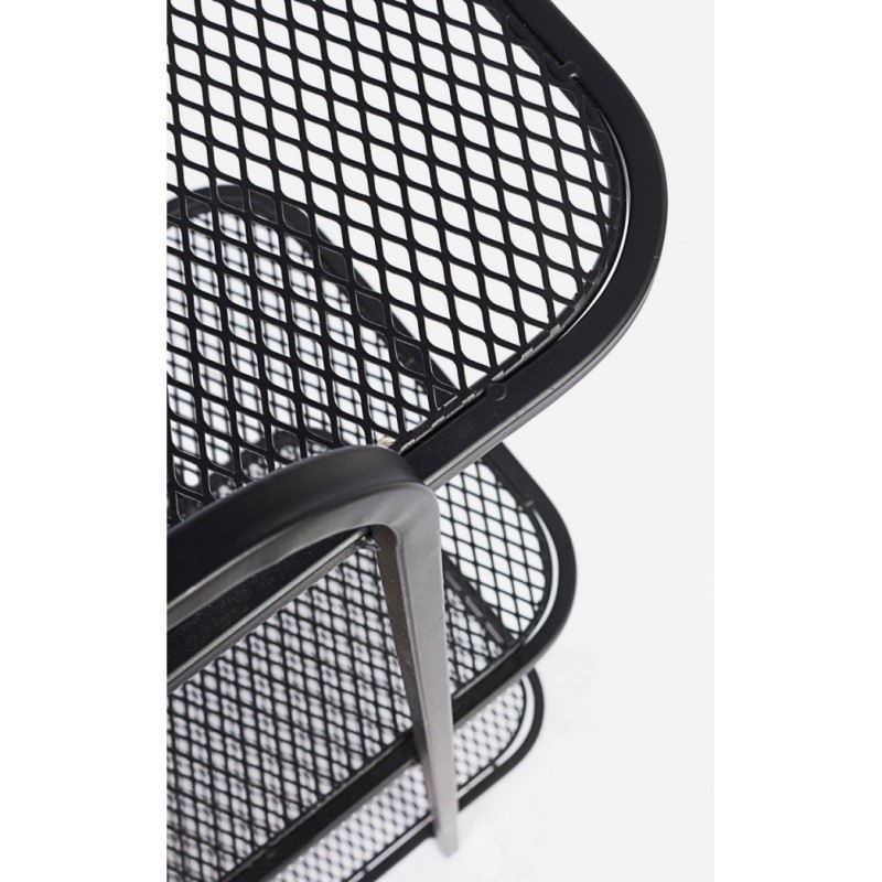 Libreria in acciaio Sagomata tre ripiani Antracite ELYOT 82x35x h100 cm - Samnite