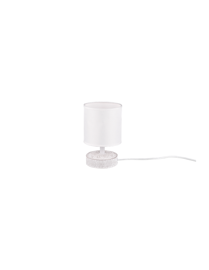 Lumetto Bianco Moderno Ceramica Paralume Tessuto Marie Trio Lighting - Samnite